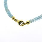 Image 2 of Gold beaded bracelet with aquamarine