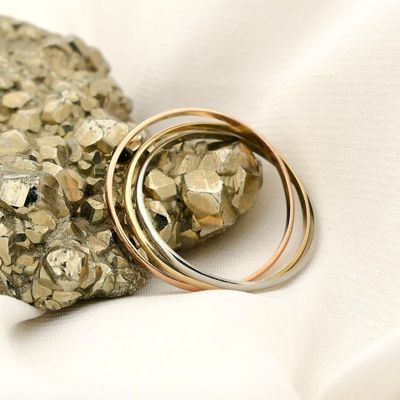 Image 2 of Tricolor Gold Trinity Ring