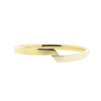 Two-tone gold bangle; Size M