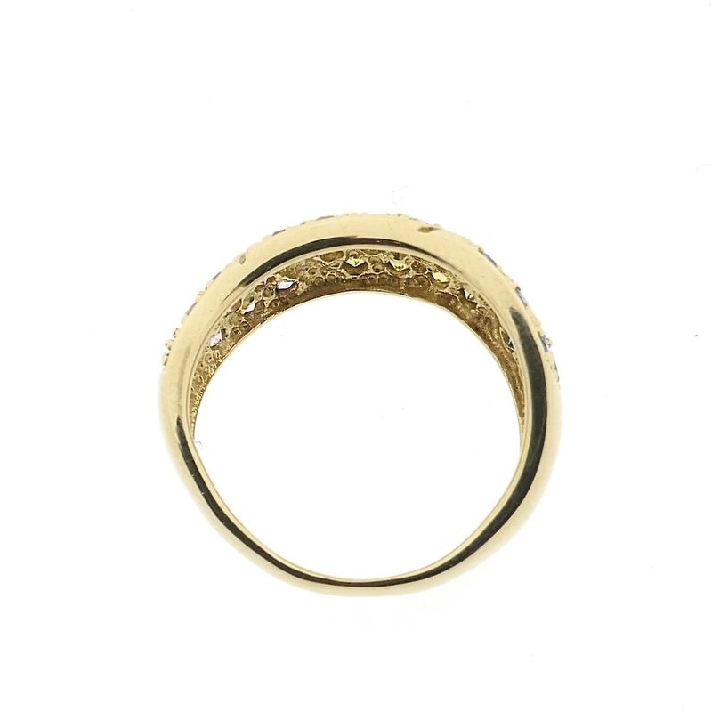Image 5 of Gold pavé ring set with sapphire