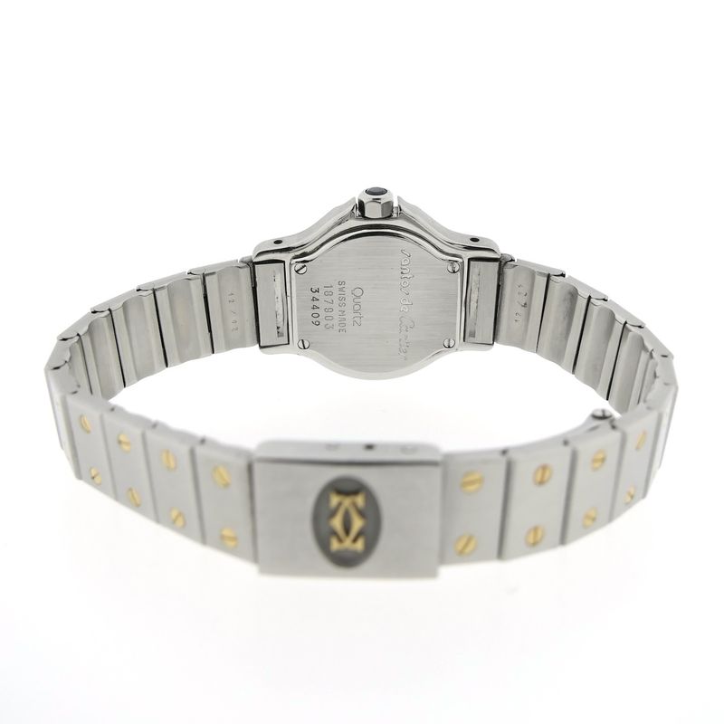 Image 16 of Cartier Santos Octagon 187903; Women's watch in 18k gold and steel