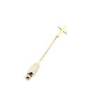 Image 2 of Antique gold lapel pin, tie pin with a cross