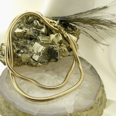 Gold snake link chain Image 2 of Gold snake link chain