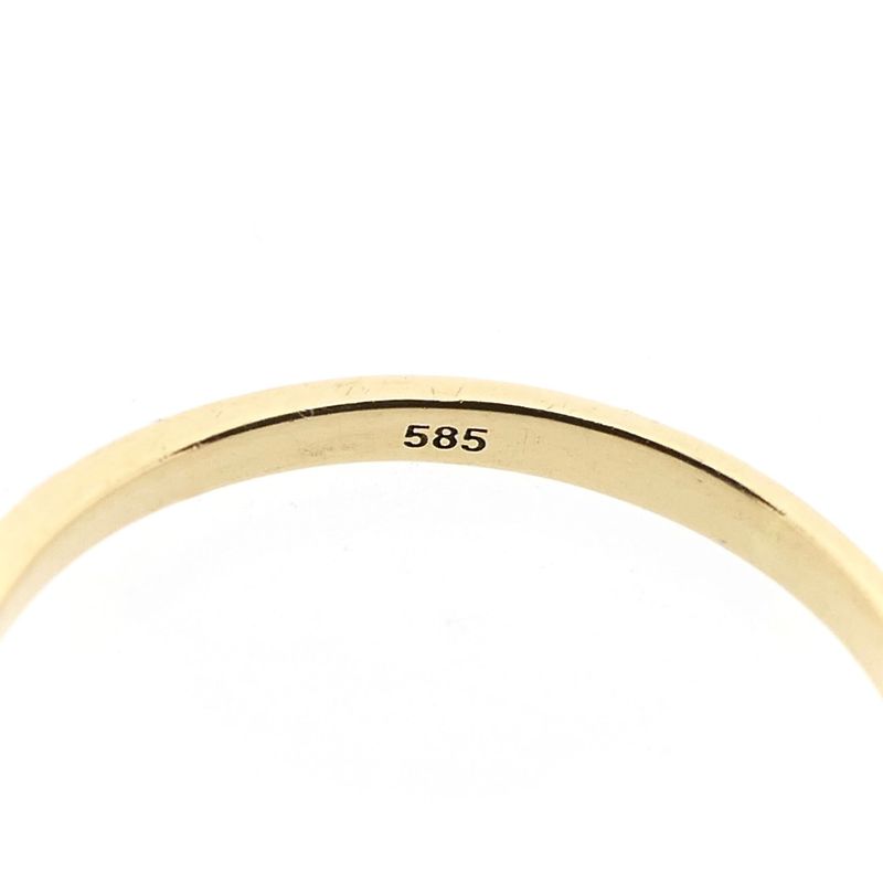 Image 8 of Golden solitaire ring with zirconia