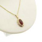 Image 7 of Vintage gold pendant with carnelian