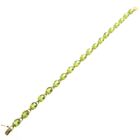 Image 3 of Gold tennis bracelet with peridot | 18 cm