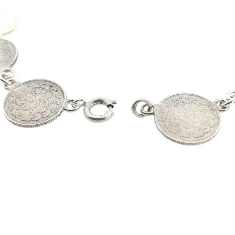 Image 5 of Silver choker of Queen Wilhelmina coins | 37 cm