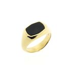 Image 1 of Gold signet ring with onyx