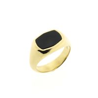 Gold signet ring with onyx
