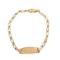 18K gold children's bracelet with a picture | 14 cm