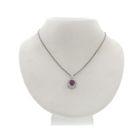 Image 5 of White gold pendant with pink spinel and diamond; 0.70 ct.