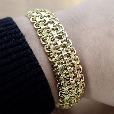 Gold fantasy link bracelet Image 2 of Gold fantasy link bracelet