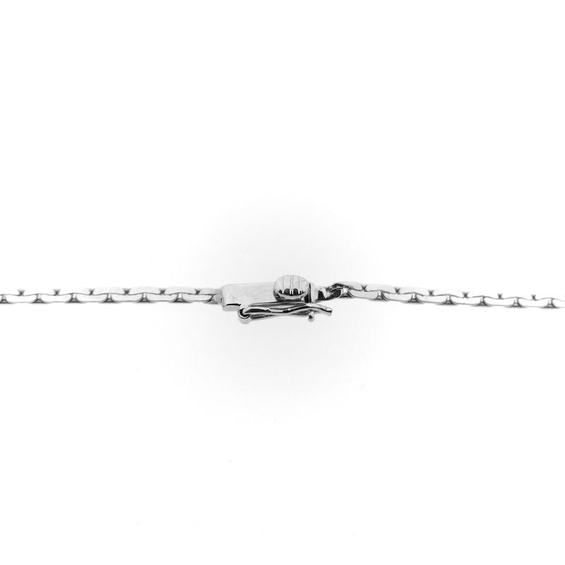 Image 4 of White gold necklace with a fixed pendant and a 0.085 ct. diamond | 43.5 cm