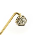 Image 4 of Two-tone gold lapel pin, tie pin with diamond | 0.08 ct.