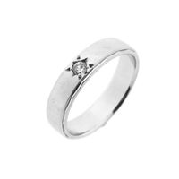 White gold women's ring with diamond | 0.05 ct.