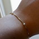 Image 6 of 8K Gold Bracelet with Cultured Pearls