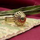 Afbeelding 2 van Vintage gouden ring met toermalijn