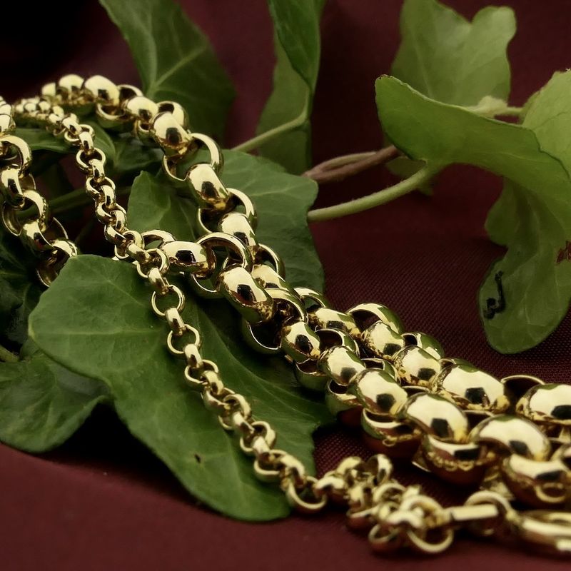 Image 2 of Gold jasseron link necklace | 46 cm