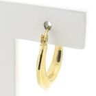 Image 5 of Gold faceted hoop earrings | Ø 17 mm