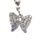 Image 3 of Silver butterfly earrings with zirconia