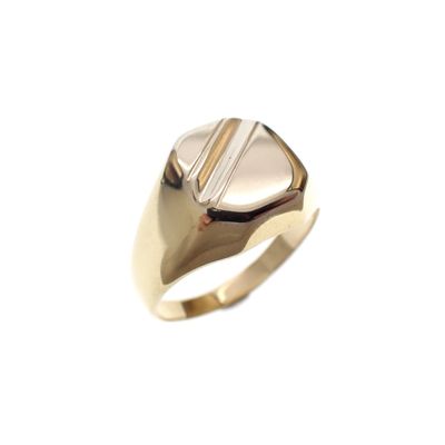 Image 1 of Two-tone gold men's signet ring