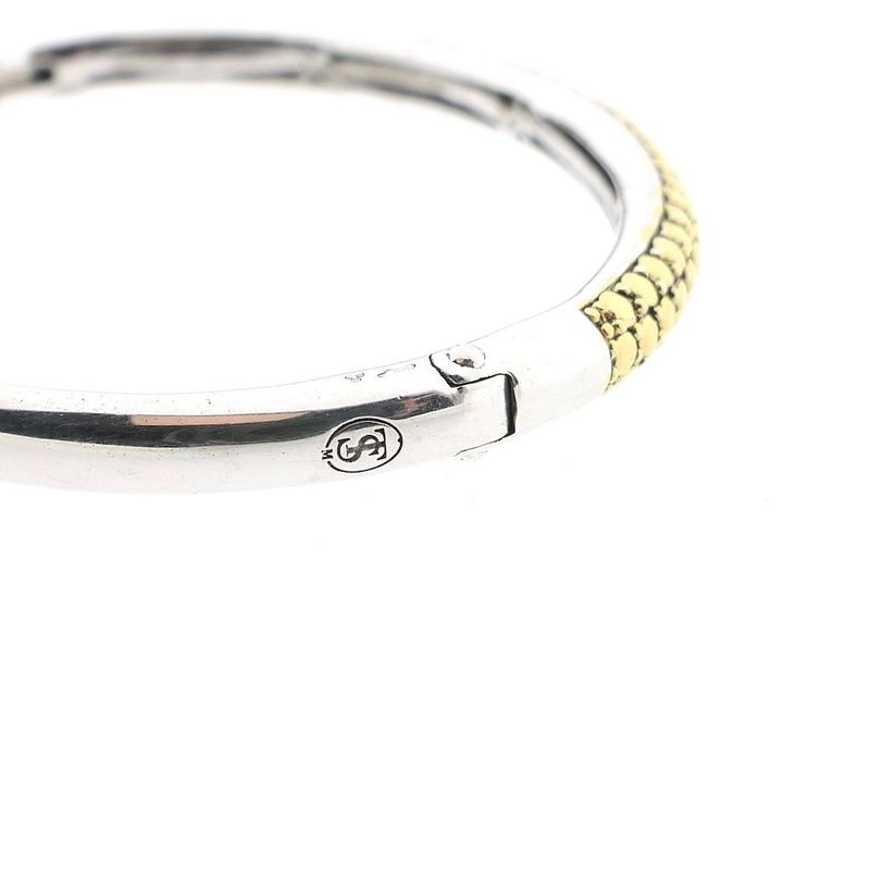 Image 4 of Silver TiSento slave bracelet with gold plating; Size S