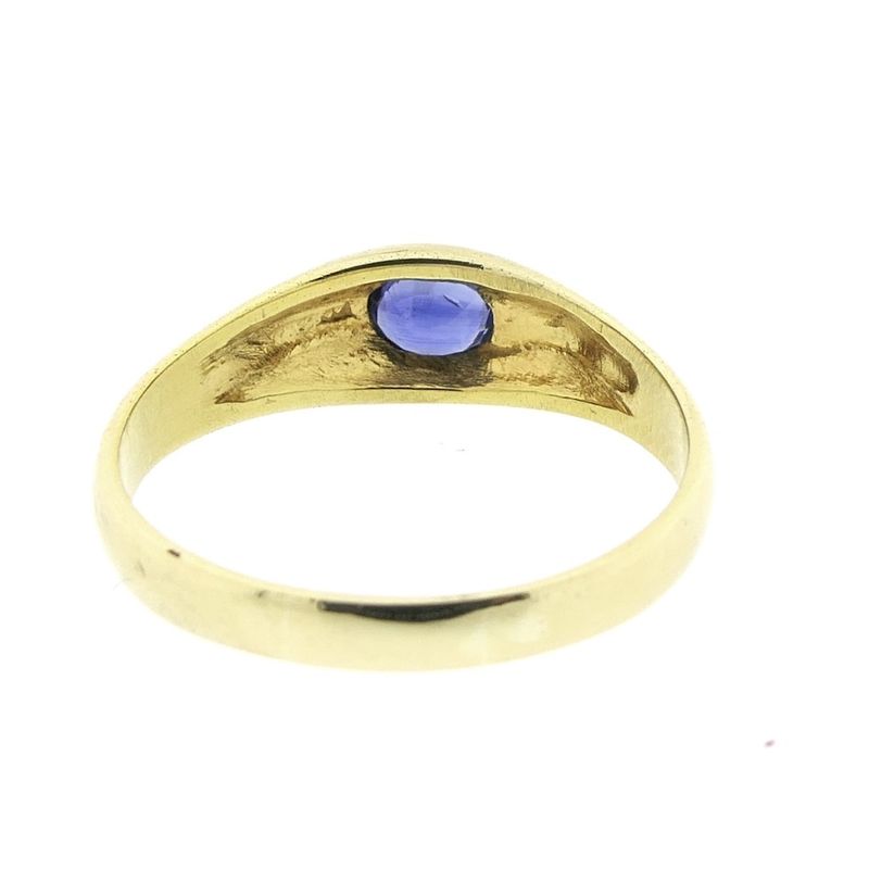 Image 7 of 18 carat gold ring with blue sapphire