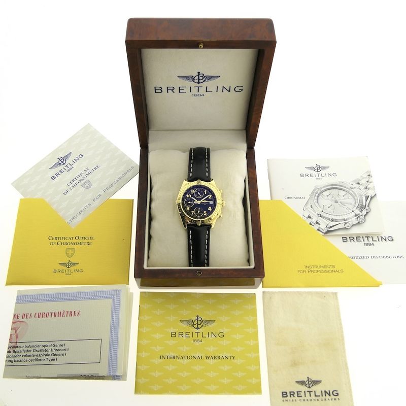 Image 18 of Breitling Chronomat 18k gold men's watch with chronograph