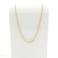 Gold anchor link necklace