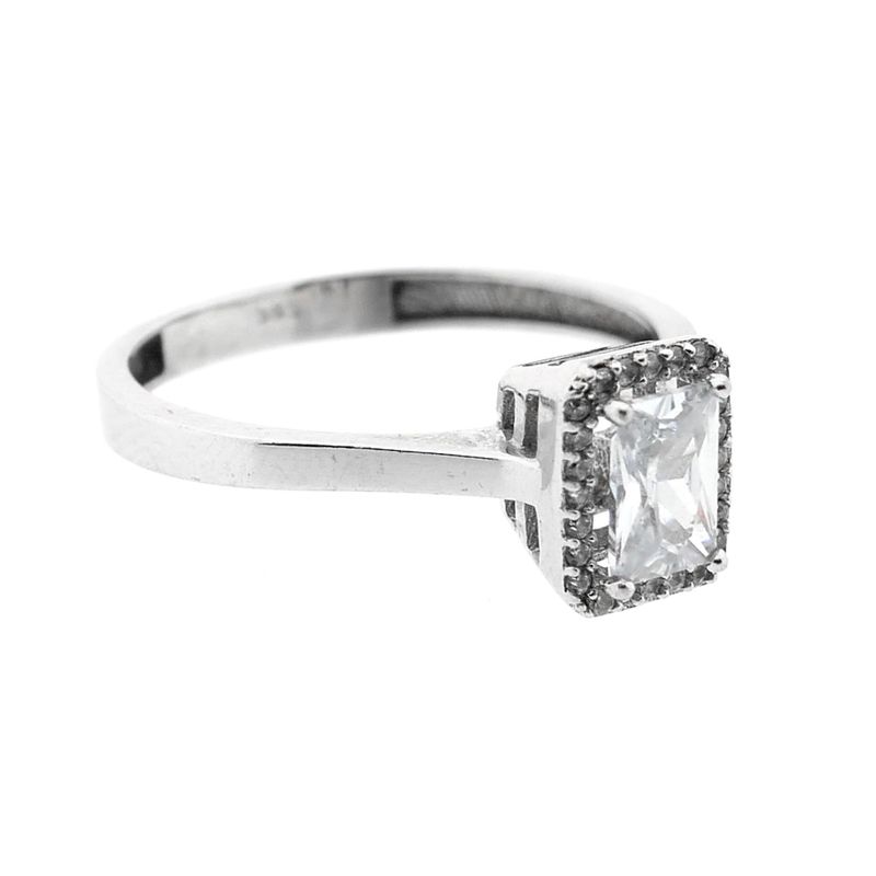 Image 8 of White gold ring with zirconia
