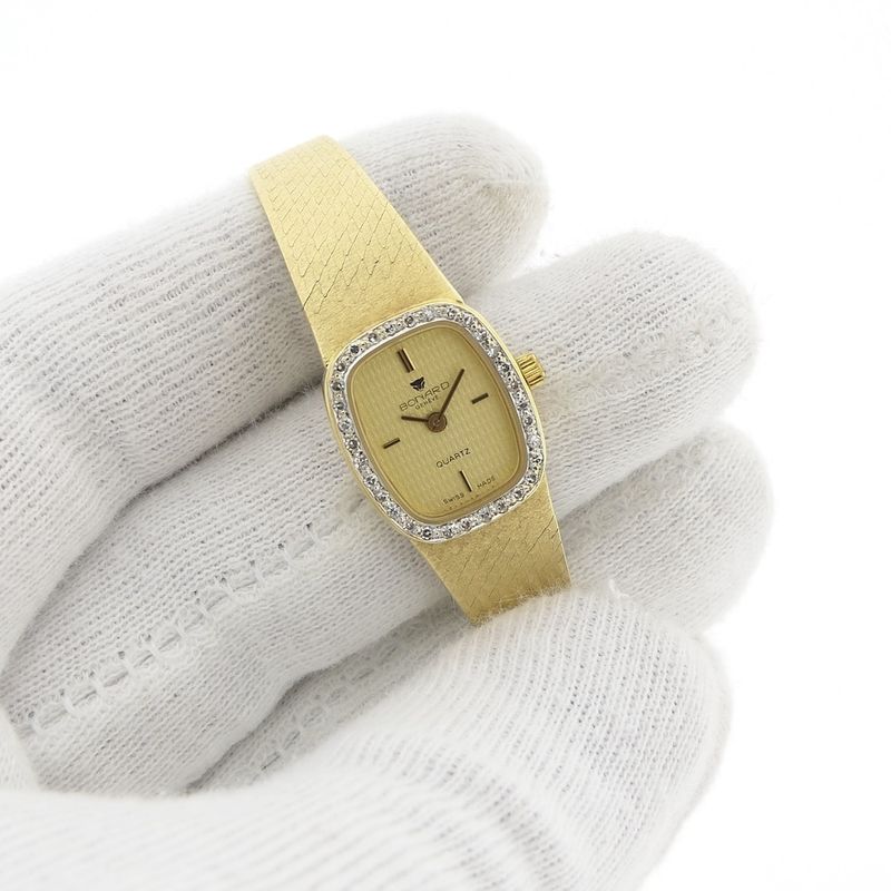 Image 12 of Bonard Geneva; 14k gold ladies' watch with diamonds