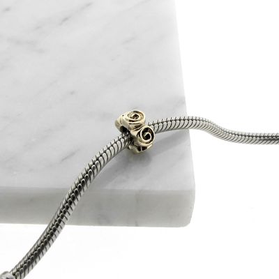 Image 2 of Pandora spacer; Gold; Golden Roses