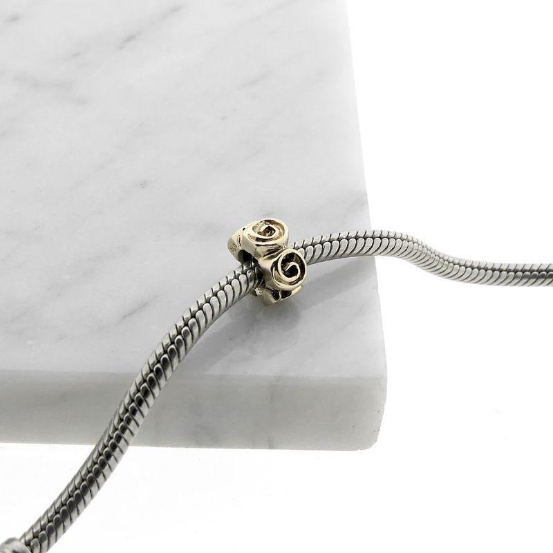 Image 2 of Pandora spacer; Gold; Golden Roses