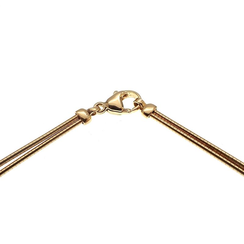 Image 3 of 18-karat gold omega necklace; double | 50 cm