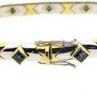 Image 6 of Two-tone gold fantasy bracelet with sapphire