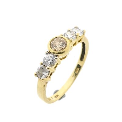 Afbeelding 1 van Gouden rijring met zirconia