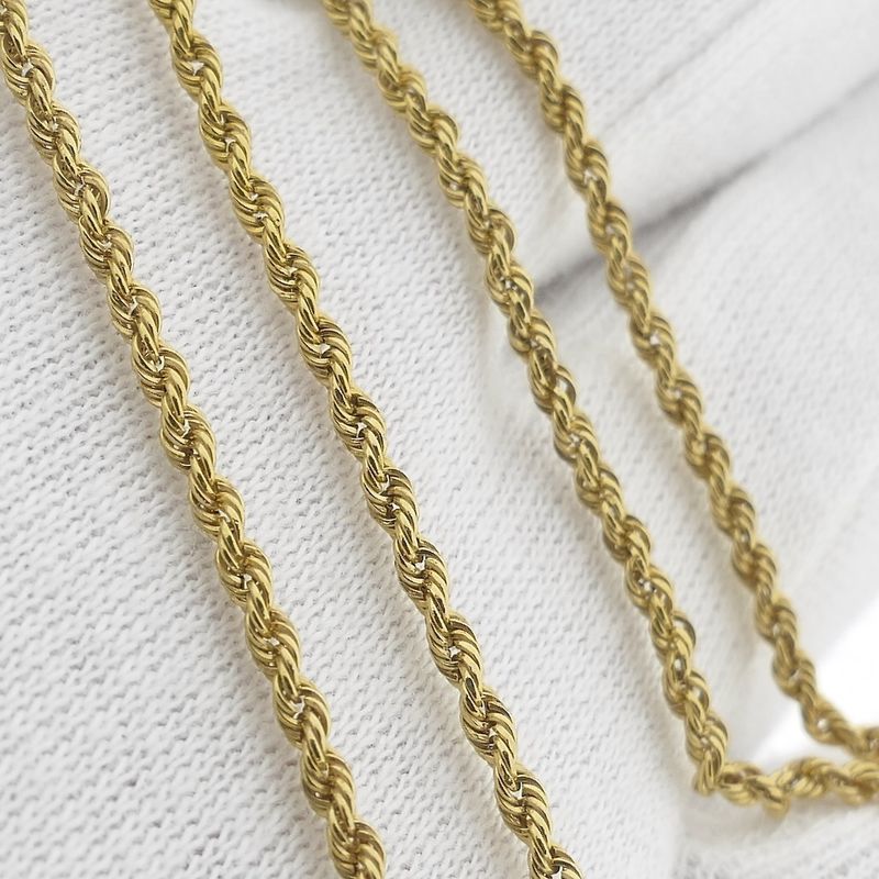 Image 7 of 9K Twisted Link Chain | 45.5cm