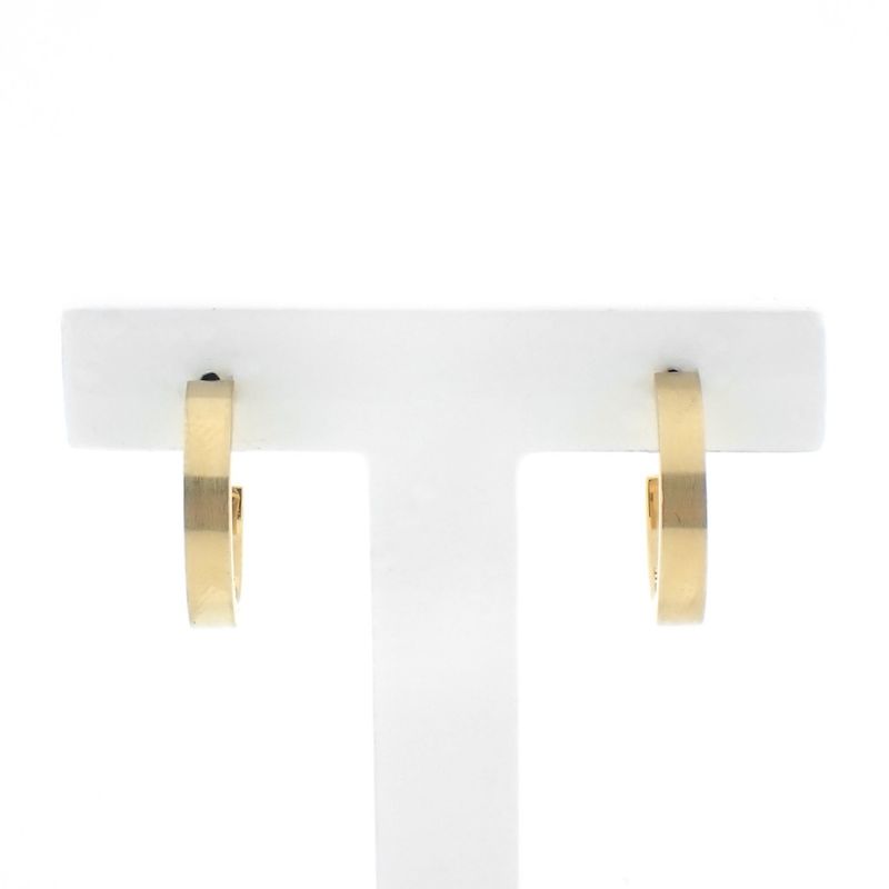 Image 4 of Gold matte earrings; Ø 16.5 mm