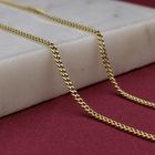 Image 2 of Gold gourmet link chain | 51 cm