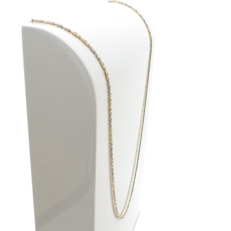 Image 4 of Two-tone gold navy link necklace