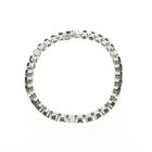 Image 4 of 18K white gold tennis bracelet with diamond and sapphire | 18 cm