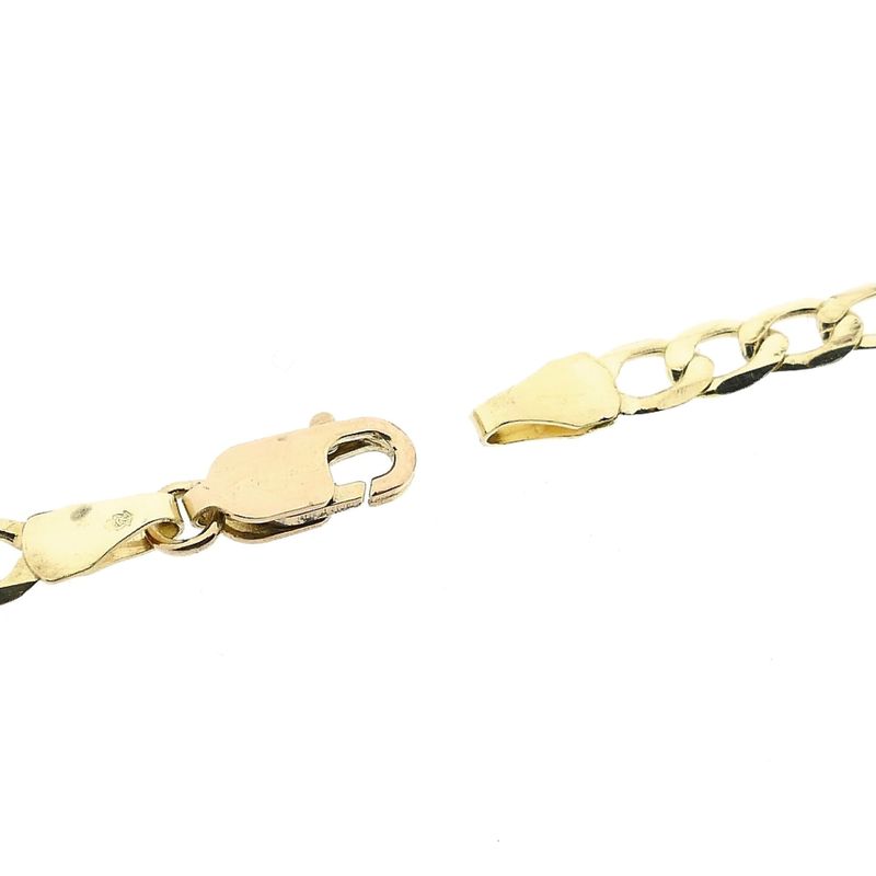 Image 3 of 14k Gold Figaro Necklace; 60.5 cm