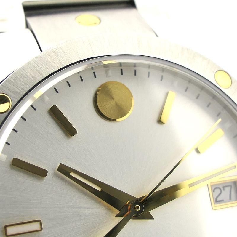 Image 4 of Movado SE; Two-tone watch with white dial; 0607516