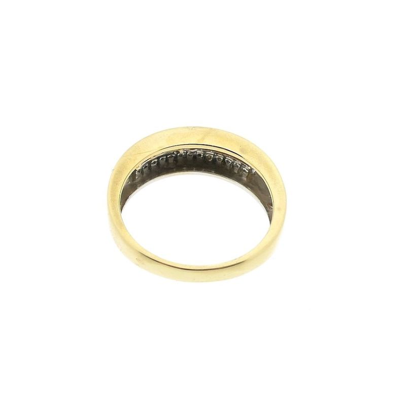 Image 6 of Two-tone gold ring with diamonds; 0.13 ct.