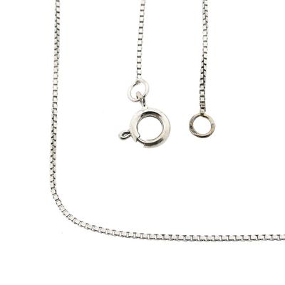 Image 1 of White gold Venetian link chain