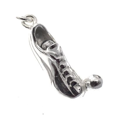 Image 2 of Silver charm; Football boot with ball