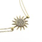 Image 4 of Gold bracelet with sun and zirconia | 17 cm