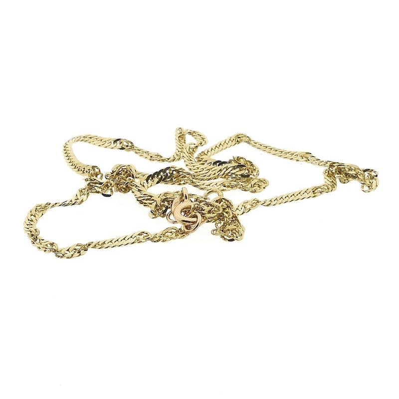 Image 8 of Gold twisted gourmet link necklace | 40.5 cm - 46 cm