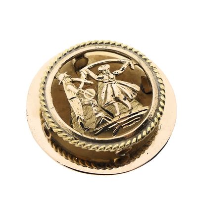 Image 2 of Two-tone brooch of musicians