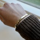 Image 9 of Gold bar link bracelet | 19 cm